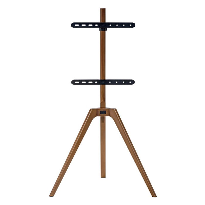 Fonestar Soporte TV Suelo Orientable STS-M5044 para TV 45-65", VESA hasta 400x400, hasta 40kg, Horizontal -45°/+45°, Madera Negro/Nogal